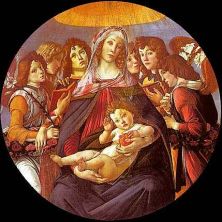virgen con el nino y seis angeles (madonna della melagrana) hacia 1485.jpg